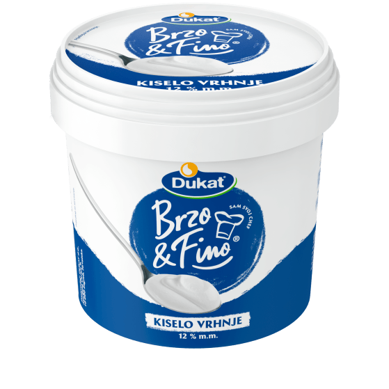 Brzo & Fino kiselo vrhnje, 12 % m.m., 900 g