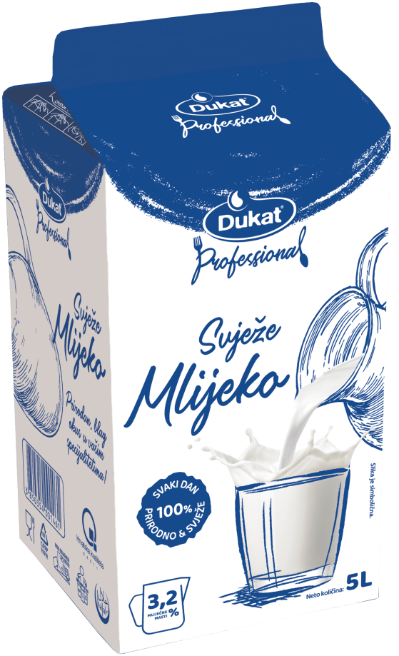 Dukat svježe mlijeko 3,2 % m.m., 5L