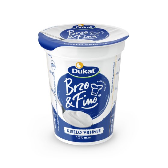 Brzo & Fino kiselo vrhnje, 12 % m.m., 200 g
