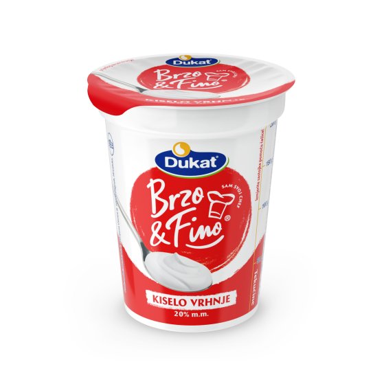 Brzo & Fino kiselo vrhnje, 20 % m.m., 200 g