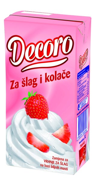 Decoro, pripravak za šlag biljna mast, 1 l