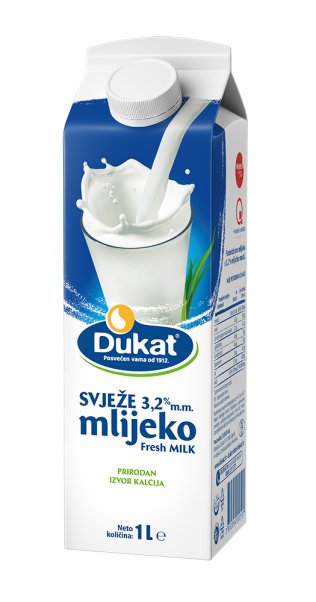 Dukat svježe mlijeko 3,2 % m.m., 1L