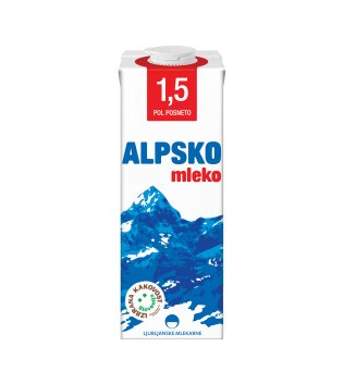Alpsko mleko, trajno mlijeko, 1,5 % m.m., 1 l