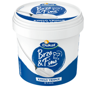 Brzo & Fino kiselo vrhnje, 12 % m.m., 900 g