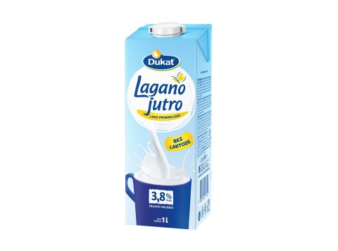 Dukat Lagano jutro, mlijeko bez laktoze, 3,8 % m.m., 1 l