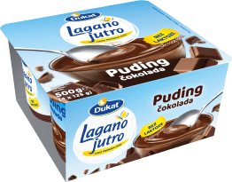 Dukat Lagano jutro puding, bez laktoze, čokolada, 4x125g
