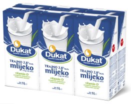 Dukat trajno mlijeko, 2,8 % m.m., 6 x 1 l