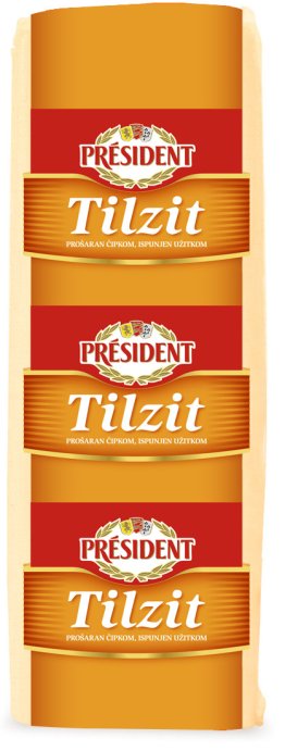 Président Tilzit sir, cijeli blok, najmanje 2,7 kg